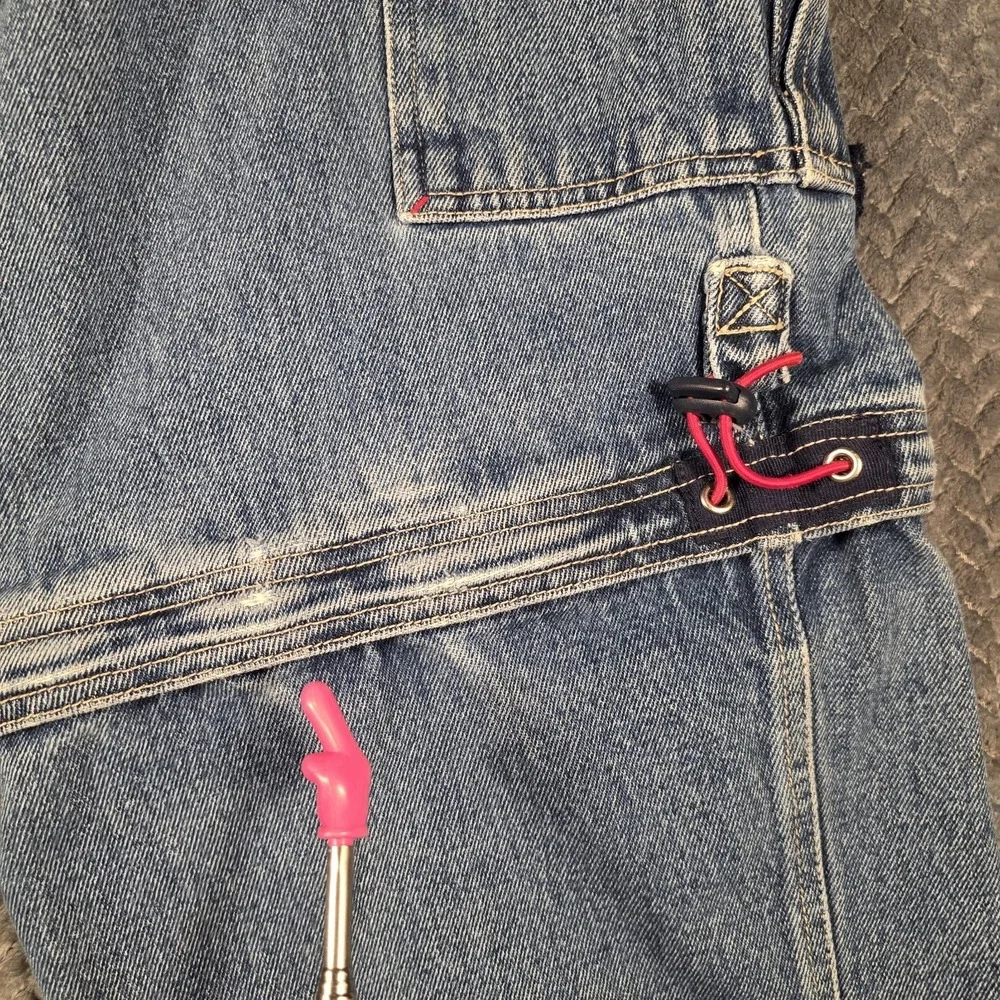 Vintage Bugle Boy Convertible Cargo Jeans Mens 32x28 Baggy Y2K Distressed Skater